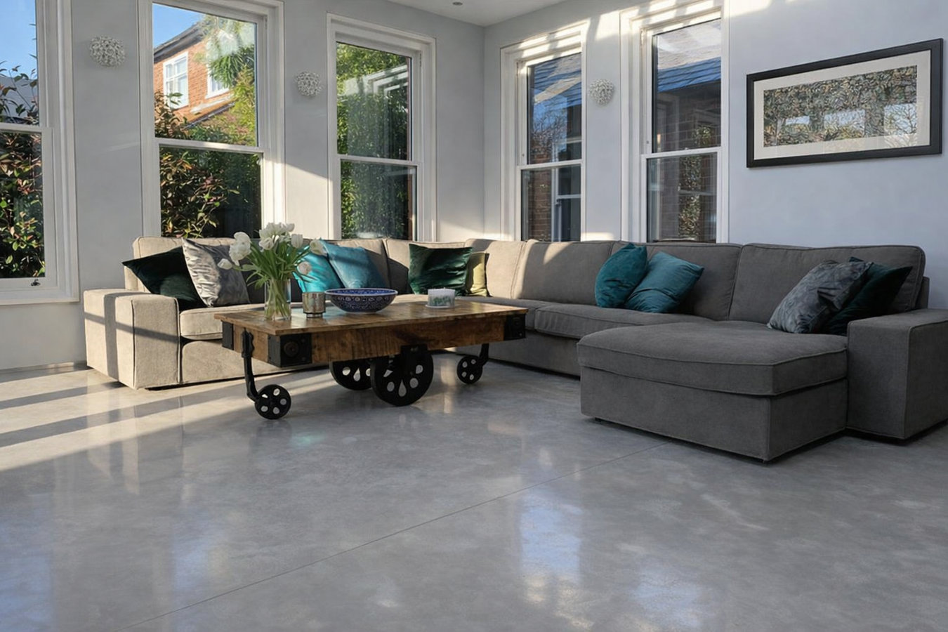 Concrete floor installation in Lowell, MA