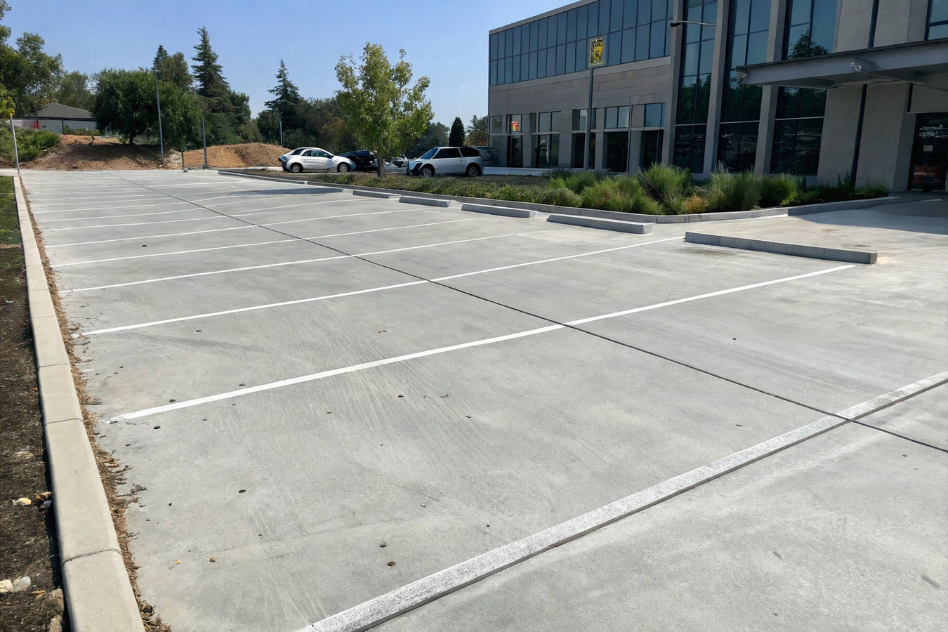 Concrete parking lot building in Lowell, MA