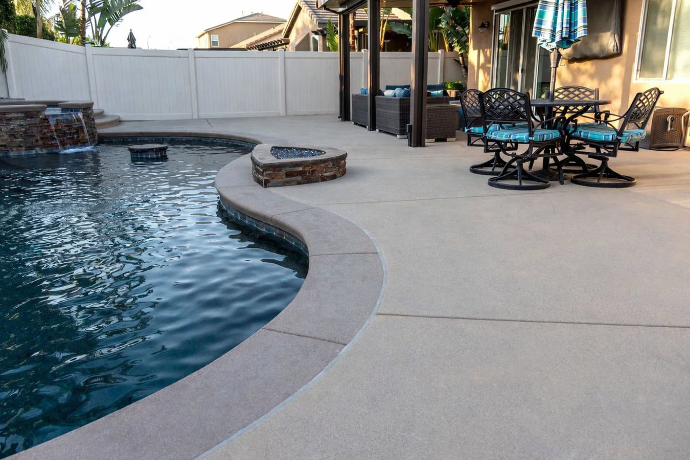Concrete pool decks in Lowell, MA